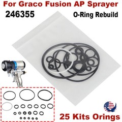 25Sets 246355 Complete O-Ring Kits Aftermarket For fusion Air Purge AP Spray Gun