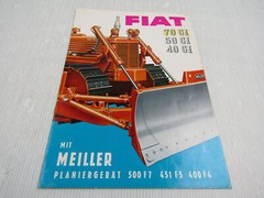 Brochure Fiat 40 50 70 CI Bulldozer with Meiller 500 F7 451 F5 400 F4 1964