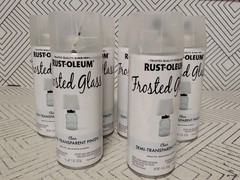 ➿️ Rust-oleum Frosted Glass Spray Paint, 11 Oz, ‼️6 PACK, BROKEN LIDS👈