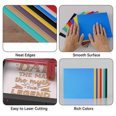 8pcs 3mm 30x30cm Paint-free Colorful Plywood – Laser Cut Engrave Model
