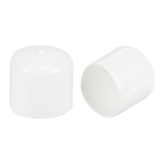 4Pcs White 34mm Rubber End Caps Round Vinyl Plug Insert Rubber Flexible