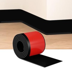 Black Wall Molding Trim 3 Inch x 60 Feet, Wall Baseboard Molding Trim Flexibl…
