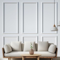 NeatiEase Peel and Stick Wall Molding Kit 6-Frame Premade, Ready-to-Assemble Wal
