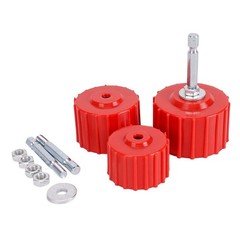 3x Copper Pipe Cleaner Drill Set 1/2″ 3/4″ 1″ Metal Plumbing Tube Brush Kit Tool