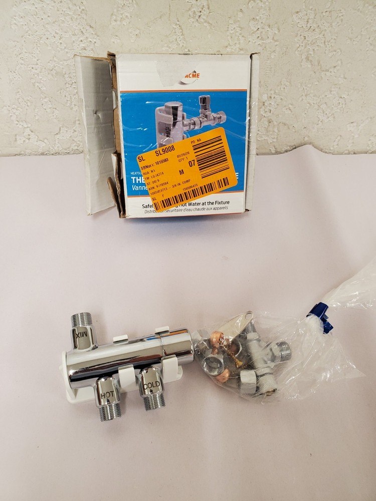 Cash Acme 3/8″ Compression HG-135 Thermostatic Mixing Valve w/ Compression Tee