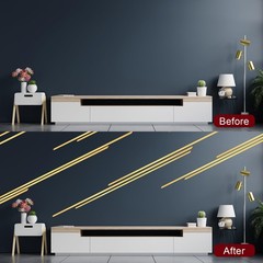 uxcell Black Metalized Brushed Finish Molding Trim, 16.4ft x 1.57″,