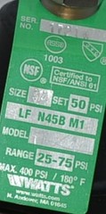 Watts LFN45BM1DUS Double Union 3/4 Inch Water Pressure Reducing Valve