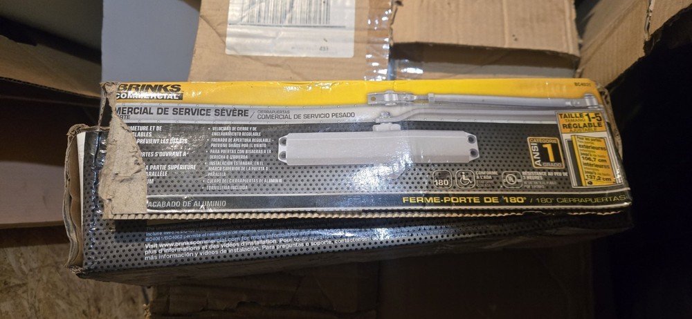 Brinks Commercial Heavy Duty Door Closer Model BC4031 Alum Finish Adjustable