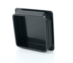 10 x Louver plugs square tube 50 x 50 mm square anthracite end caps plastic