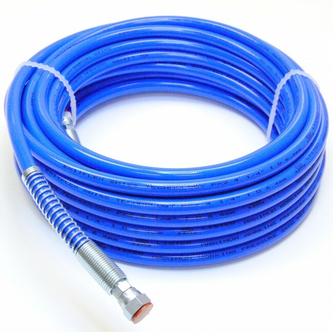 EXITFLEX PA24-50FBE 1/4″ ID PAINT HOSE 3300 PSI x Blue 1/4″ NPT SWIVELS