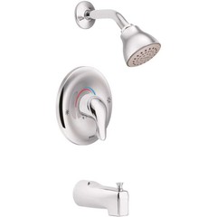 Chateau Posi-Temp Single-Handle 1-Spray Tub and Shower Faucet Valve in Chrome Va