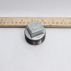 STZ Square Head Plug Pipe Galvanized Malleable Iron 150psi 1-1/2 311P-112
