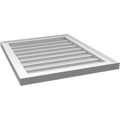 Ekena Millwork 22W X 26H Rectangle Surface Mount Pvc Gable Vent Non-Functional