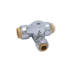 Sharkbite Ptc 1/2In X 1/2In X 1/4In Brass Tee Stop