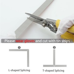 Coengwui Peel and Stick Metal Molding Trim, 20ft x 0.6in, Brushed Silver