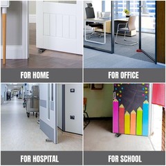 Door Stoppers for Bottom of Premium Floor Rubber Stop Wedge Black