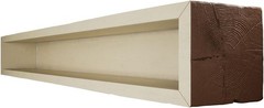3-Sided U-Beam Faux Wood Ceiling Beam – Hand Hewn Endurathane, Redwood Finish