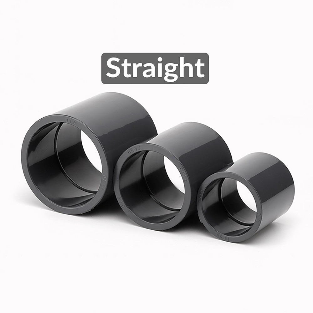 PVC Metric Plumbing Fittings Pipe For Aquarium Fish Tank Pond Solvent Weld Grey
