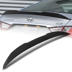 ABS Rear Trunk Lip Spoiler Compatible with 2011-2014 Hyundai Sonata Matt Black