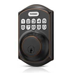 TEEHO TE001 Keyless Entry Door Lock with Keypad – Smart Oil Rubbed Bronze