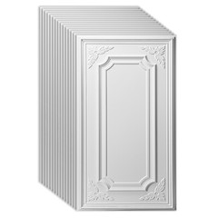Art3d 12pcs PVC 3D Ceiling Tiles & Wall Panels,24″x48″ cover 96 Sq.Ft.