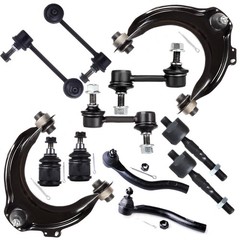 12pc Susp Kit Tie Rod Ball Joint Sway Bar Link Upper Ctrl Arm Honda Accord 03-07
