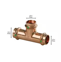 2 New Viega ProPress 1″ Press Copper Tee TE-05 / 77285 Free US Shipping