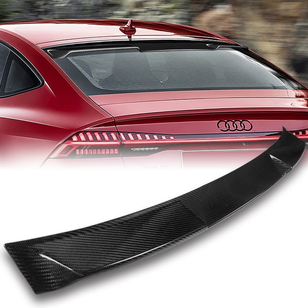 Rear Window Roof Spoiler Real 3K Carbon Fiber Compatible with 2019-2023 RS7