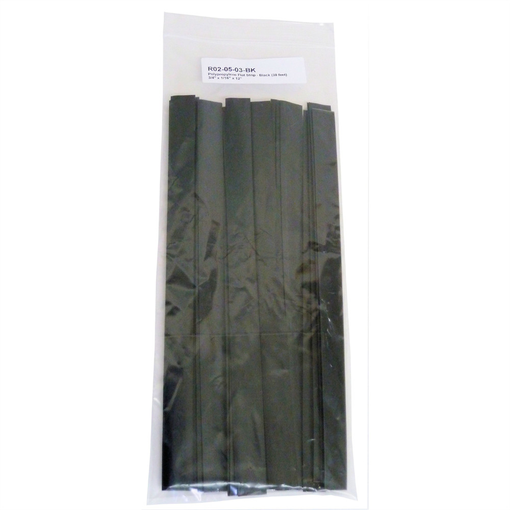 URETHANE SUPPLY URE.R02-05-03-BK Polyvance Polypropylene Strip, 3/4″ x 1/16″, 30