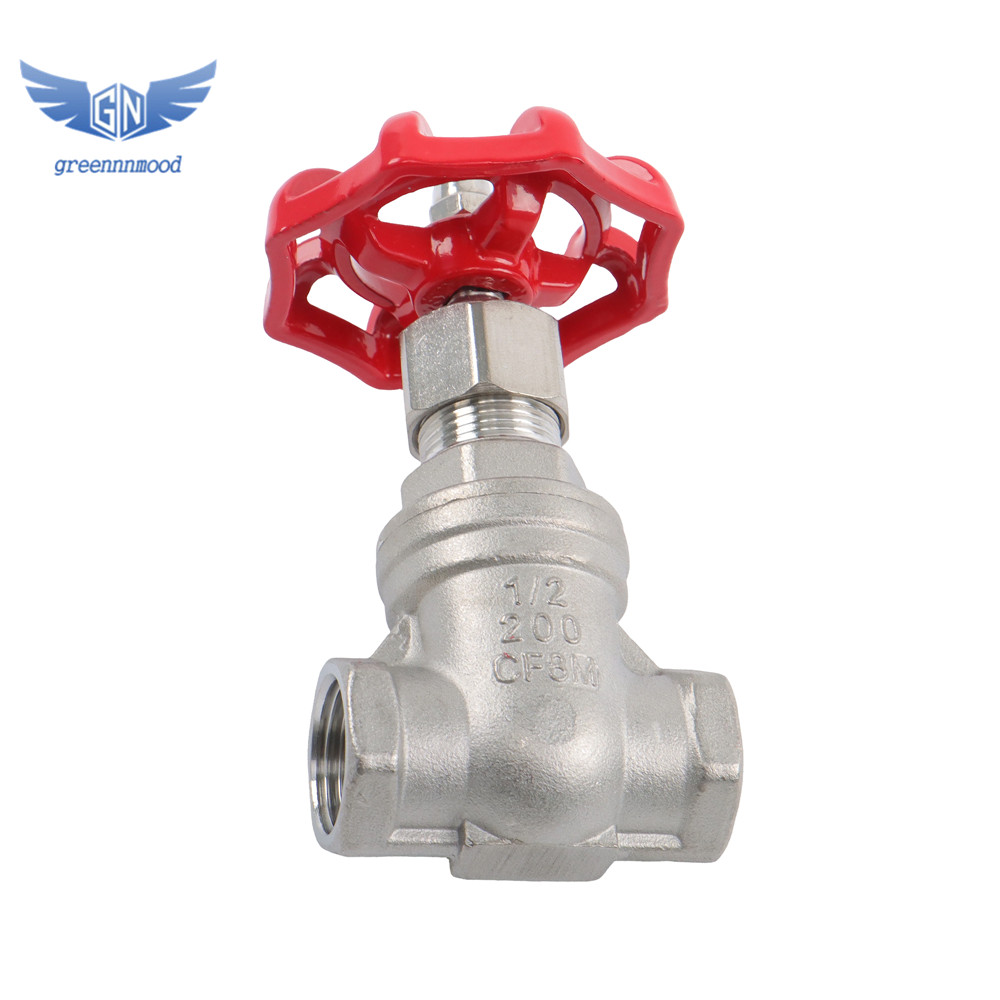 DN15 1/2″ NPT Stainless Steel Female Threaded Gate Valve Heavy Duty Wheel Handle
