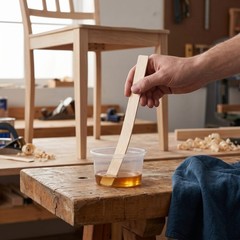 15Pcs Khaki Birch Wooden Paint Stir Sticks Durable Mixing Tools for Resin Craft
