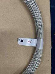 1/16 Inch Galvanized Steel Uncoated Wire Rope 806320 Everbilt 96lbs cap (286ft)