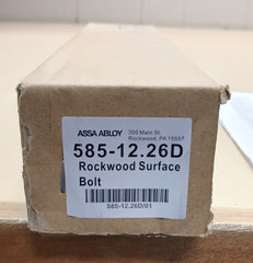 Rockwood 585-12 26D Satin Chrome Surface Bolt 12″