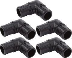 SharkBite 1 Inch Poly Crimp 90 Degree Elbow Fitting Pack of 5 PEX PE-RT UP260A5