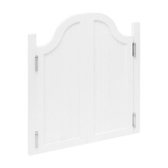 Pine Wood 2-Panel Partition Door White 80 × 90 cm 180° Hinges
