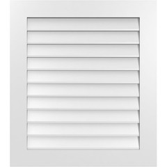 Ekena Millwork 30W X 34H Vertical Surface Mount Pvc Gable Vent Non-Functional