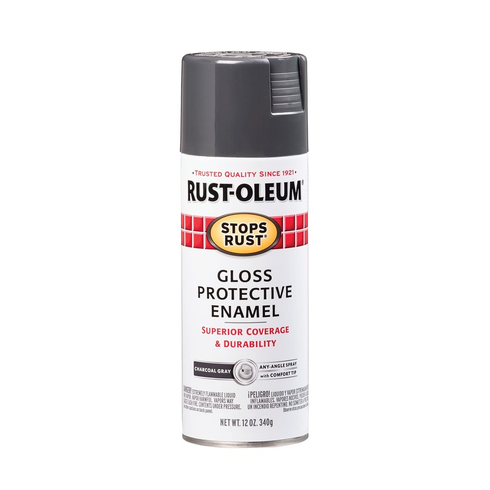 7784830 Stops Rust Spray 12 Ounce (Pack of 1), Gloss Charcoal Gray