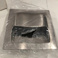 Trimco 1111C-630 Satin Stainless Steel 6″ x 6″ Flush Pull with Mount In Cup NOS