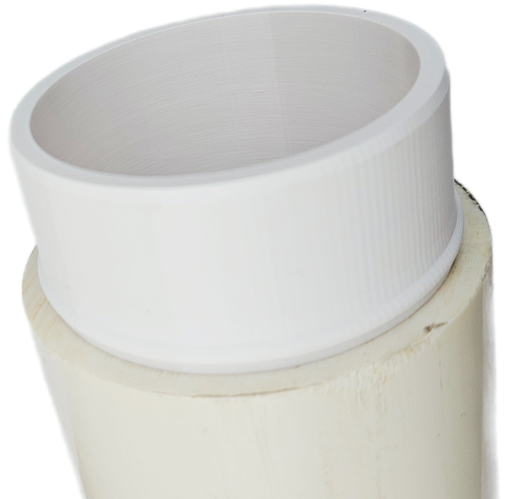 Flush Connector for Inside PVC and ABS Schedule 40 Pipes, White, Made in USA