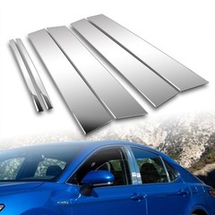 6PCS Stainless Steel Window Sill Pillar Post Trim Kit for Toyota Camry 2018-2024