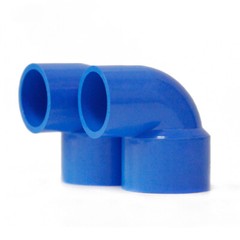 PVC 90° Elbow Reducing Pipe Fitting Reducer Socket Coupling I.D. 20mm-75mm Blue