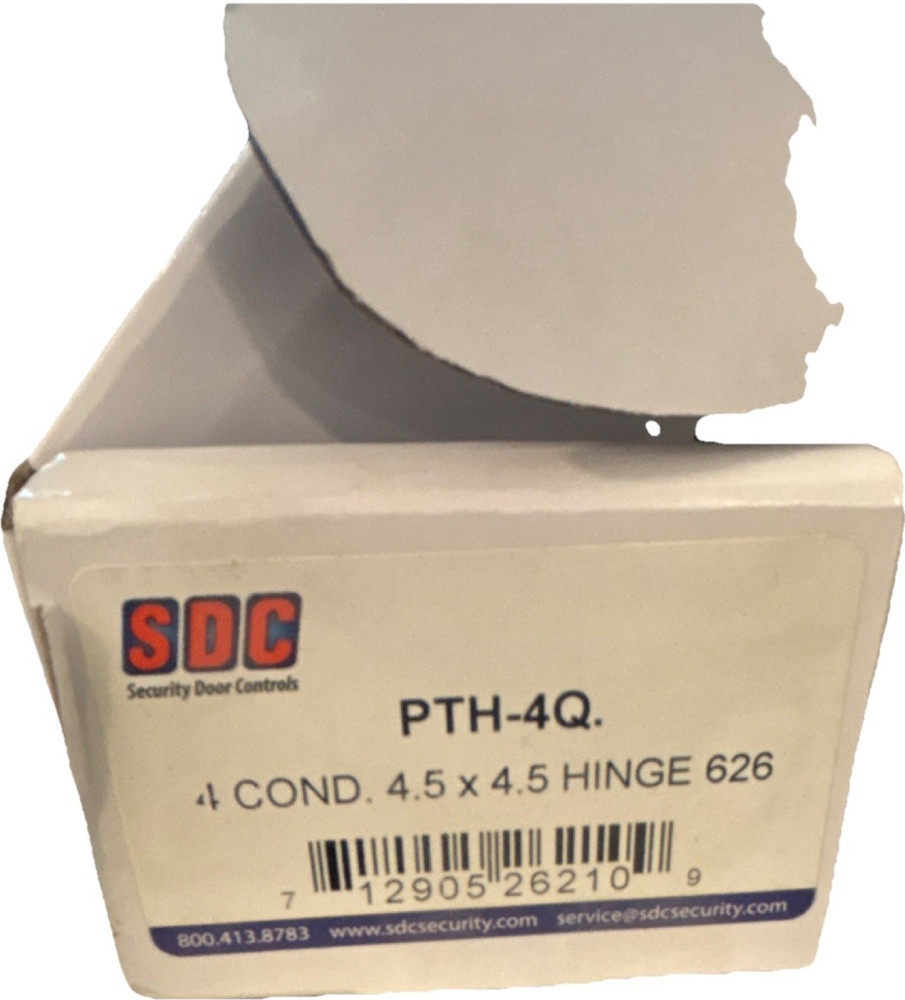 SDC Security Door Controls PTH-4Q 4-Conductor 4.5×4.5 626 Metal Commercial Hinge