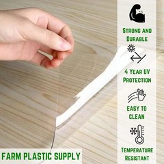 Clear Vinyl Sheeting 15 Mil 4’6″ x 10′ Vinyl Plastic Sheeting Clear Vinyl Sheet