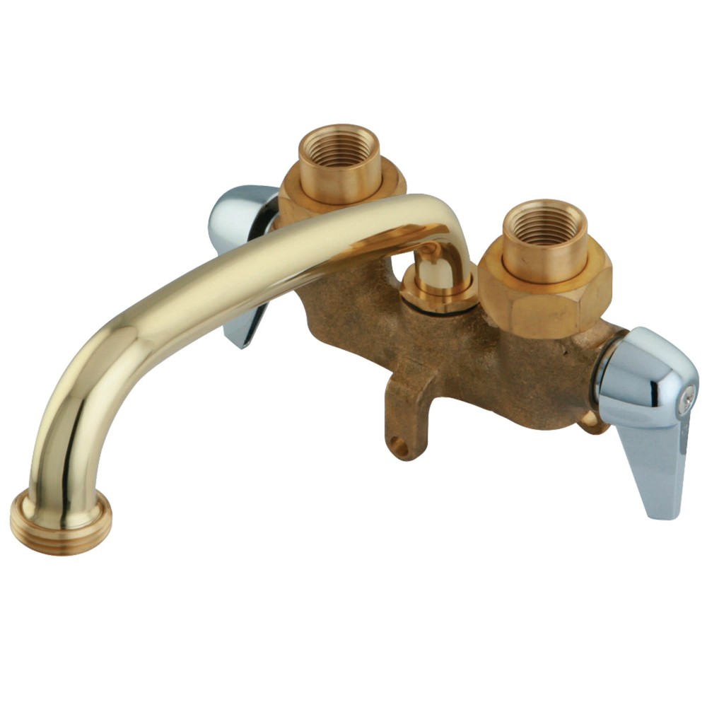 Kingston Brass KF47 4 GPM Deck Mounted Double Handle Laundry – Chrome