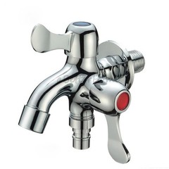 Chrome Dual Way Out Washroom Mop Sink Faucet Laundry Washing Machine Bibcock Tap