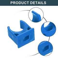 8Pcs Water Pipe Clamps Clips U-Shaped Holder Buckles for 16mm OD Blue