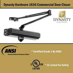 Heavy Duty Hydraulic Door Closer, Adjustable Spring Size 3-6 Self-Closing-USA