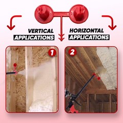 Red Nozzle Set (1-2) for Spray Foam Gun, Vertical & Horizontal Precision Wedge,
