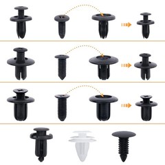 100Pieces Bumper Retainer Clips Car Rivets Fasteners Retainer Kit and Remover