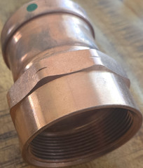 3″ copper pro-press x fnpt adapter